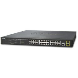 PLANET IPv4/IPv6, 24-Port 10/100/1000Base-T + 2-Port 100/1000MBPS SFP L2/L4 SNMP Manageable Gigabit Ethernet Switch