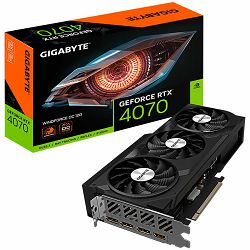 GIGABYTE Video Card NVIDIA GeForce RTX 4070 WINDFORCE OC 12GB, GDDR6X 12GB/192bit, PCI-E 4.0, 1x HDMI, 3x DP, Retail