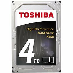 HDD desktop Toshiba X300 (3.5 4TB, 7200RPM, 128MB, NCQ, AF, SATAIII), bulk