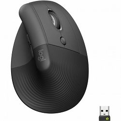 Logitech Lift Vertical Ergonomic Wireless Mouse, Black