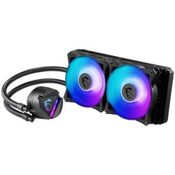 MSI MAG CORELIQUID 240R V2 Liquid Cooler, 2x 120mm ARGB 2000rpm PWM Fans, ARGB Block, Radiator Pump Design, Rotatable Blockhead, Intel LGA 115x/1200/1700/1366/2011/2066, AMD AM5/AM4/FM2+/FM2/FM1/AM3+/