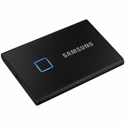 Samsung SSD T7 Touch External 2TB 1050/1000 MB/s included USB Type C-to-C and Type C-to-A cables, USB 3.2, 3 yrs, black
