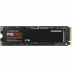 Samsung SSD 2TB M.2 PCIEx4 PCI Gen4.0 990 Pro without Heatsink 1200 TBW 5 yrs