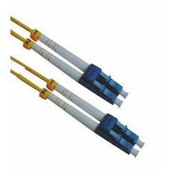 NFO Patch cord, LC UPC-LC UPC, Singlemode 9 125, G.652D, 2mm, LSHZ, Duplex, 1m