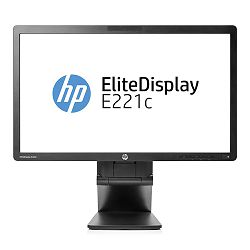 LCD HP EliteDisplay 22" E221c; black;1920x1080, 1000:1, 250 cd/m2, VGA, DVI, DisplayPort, USB Hub, Webcam, AG, universal stand