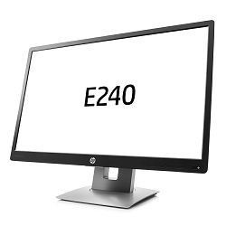 LCD HP 24" E240; black/silver;1920x1080, 1000:1, 250 cd/m2, VGA, HDMI, DisplayPort, USB Hub, AG