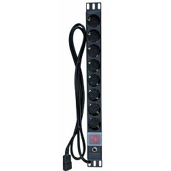 NaviaTec 8 Outlet Power Distribution Unit 8x Schuko Input Cable C14