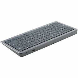 Click&Touch, wireless multimedia keyboard for Smart-TV with touchpad embedded into keys, auto-switch between keyboard and touchpad, connect to 5 devices via Bluetooth, USB dongle and Type-C, LED statu