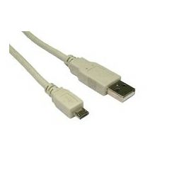 USB2.0 kabel TIP A(M) na Micro B(M), bež, 0.8m