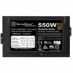 SilverStone Strider Essential Series, 550W 80 Plus Bronze ATX PC Power Supply, Low Noise 120mm