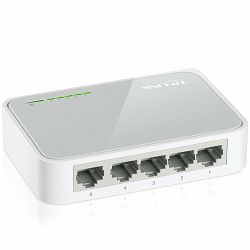 Switch TP-Link TL-SF1005D, 5-Port RJ45 10/100Mbps desktop switch, Fanless, Auto Negotiation/Auto MDI/MDIX, Plastic case