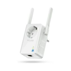 TP-Link bežični pojačivač dometa (Universal Range Extender) 300Mbps, (2.4GHz), 802.11b/g/n, 1×RJ45 10/100, 2 vanjske antene, range extender tipka, dodatna utičnica