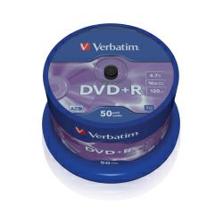 DVD+R Verbatim 4.7GB 16× Matt Silver 50 pack spindle