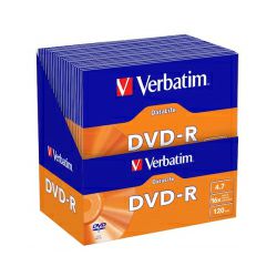 DVD-R Verbatim 4.7GB 16× DataLife, pakiranje u kartonskoj košuljici, 50 komada
