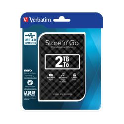 Verbatim 2.5" StorenGo 2TB HDD, USB3.0, crni