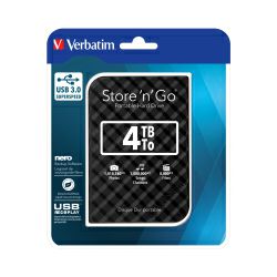 Verbatim 2.5" StorenGo 4TB HDD, USB3.0, crni