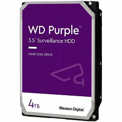 HDD Video Surveillance WD Purple 4TB CMR, 3.5, 256MB, SATA 6Gbps, TBW: 180