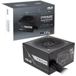 ASUS Prime 750W 80 Plus Bronze PSU, efficient and durable power delivery to all-round PCs and gaming rigs, 6-year warranty