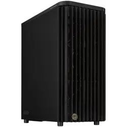 ASUS ProArt PA401 Wood Edition (Metal Panel) ATX Computer case, 240 mm radiator support, 1x 120 mm and 2x 160mm pre-installed fans, power and reset button lock, USB 20Gbps support