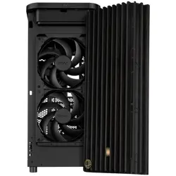 ASUS ProArt PA401 Wood Edition (Tempered Glass Panel) ATX Computer case, 240 mm radiator support, 1x 120 mm and 2x 160mm pre-installed fans, power and reset button lock, USB 20Gbps support