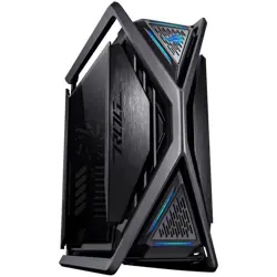 ASUS ROG Hyperion GR701 BTF Edition E-ATX Gaming case Black, motherboard hidden connectors design support, 420 mm dual radiator support, four 140 mm fans, metal GPU holder, component storage, ARGB fan