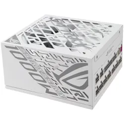 ASUS ROG Strix 1000W Platinum White Edition PSU, ATX 3.1 compatible, PCIe Gen 5.0 ready, Fully modular, 80 Plus Platinum, GaN MOSFET, GPU-FIRST Patented-Intelligent Voltage Stabilizer, Dual ball f