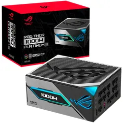 ASUS ROG Thor 1000W Platinum III PSU, ATX 3.1 compatible, PCIe Gen 5.1 ready, Fully modular, 80 Plus Platinum, ROG heatsinks, GaN MOSFET, "GPU-FIRST" Intelligent Voltage Stabilizer, Lambda A++, 0dB Te