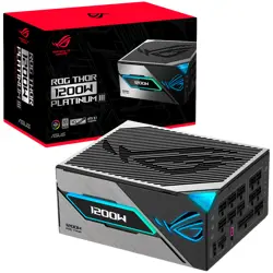 ASUS ROG Thor 1200W Platinum III PSU, ATX 3.1 compatible, PCIe Gen 5.1 ready, Fully modular, 80 Plus Platinum, ROG heatsinks, GaN MOSFET, "GPU-FIRST" Intelligent Voltage Stabilizer, Lambda A++, 0dB Te