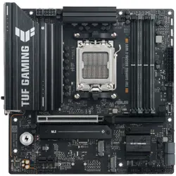 ASUS TUF GAMING B850M-E WIFI AM5 mATX gaming MB - AMD B850 4xDIMM DDR5 3xM.2 4xSATA PCIe 5.0 2.5Gb Ethernet WiFi 6E + Bluetooth 2xDisplayPort 1xHDMI with Aura Sync