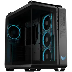 ASUS TUF Gaming GT502 Horizon ARGB ATX Gaming case Black, Dual Chamber Chassis, Boundless Panoramic Design, Tempered Glass, Tool-Free side panels, pre-installed 4 ARGB fans & fan hub, Front Panel High