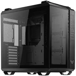 ASUS TUF Gaming GT502 PLUS ATX Gaming case Black, Dual Chamber Chassis, Panoramic View, Tempered Glass front and side panel, Tool-Free side panels, pre-installed 4 ARGB fans & fan hub, Front Panel Hig