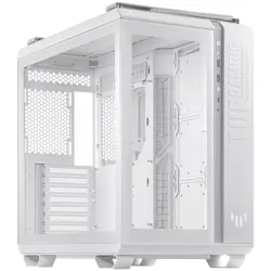 ASUS TUF Gaming GT502 PLUS ATX Gaming case White, Dual Chamber Chassis, Panoramic View, Tempered Glass front and side panel, Tool-Free side panels, pre-installed 4 ARGB fans & fan hub, Front Panel Hig