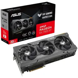 ASUS Video Card AMD Radeon TUF Gaming Radeon RX 7900 XT OC Edition 20GB GDDR6 VGA optimized inside and out for lower temps and durability, PCIe 4.0, 1xHDMI 2.1, 3xDisplayPort 2.1
