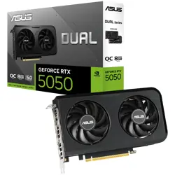 ASUS Video Card NVidia Dual GeForce RTX 5050 OC Edition 8GB GDDR6 (DUAL-RTX5050-O8G) VGA, PCIe 5.0, 1xHDMI 2.1b, 3xDisplayPort 2.1b