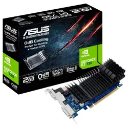 ASUS Video Card NVidia GeForce GT 730 2GB GDDR5 BRK VGA low-profile graphics card for silent HTPC build (with I/O port brackets), PCIe 2.0, 1xD-SUB, 1xDVI-D, 1xHDMI 1.4a