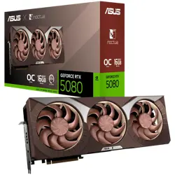 ASUS Video Card NVidia GeForce RTX 5080 16GB GDDR7 Noctua OC Edition (RTX5080-O16G-NOCTUA) VGA, PCIe 5.0, 2xHDMI 2.1b, 3xDisplayPort 2.1b