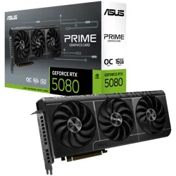 ASUS Video Card NVidia Prime GeForce RTX 5080 OC Edition 16GB GDDR7 (PRIME-RTX5080-O16G) VGA, PCIe 5.0, 1xHDMI 2.1b, 3xDisplayPort 2.1b