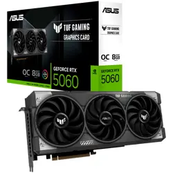 ASUS Video Card NVidia TUF Gaming GeForce RTX 5060 OC Edition 8GB GDDR7 (TUF-RTX5060-O8G-GAMING) VGA, PCIe 5.0, 1xHDMI 2.1b, 3xDisplayPort 2.1b