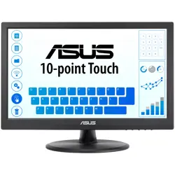 ASUS VT169HE Touch Monitor - 16 (15.6 viewable), FHD (1920x1080), 10-point Touch, IPS, Wide Viewing Angle, Frameless, Flicker free, Low Blue Light, Wall-mountable, D-Sub, HDMI