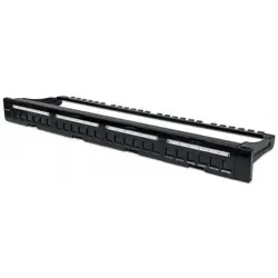 Blank Patch Panel, 24-Port, 1U, Black