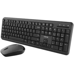 CANYON SET-W20, Wireless combo set,Wireless keyboard with Silent switches,105 keys,AD layout,optical 3D Wireless mice 100DPI, black