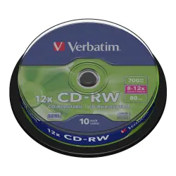 CD-RW Verbatim 700MB 8-12× DataLife Plus 10 pack spindle