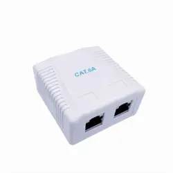 Gembird CAT6A FTP 2-port surface mount box