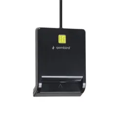 Gembird USB smart card reader, black