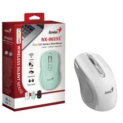 Genius NX-8025S, bežični miš, silent, BT, bijeli