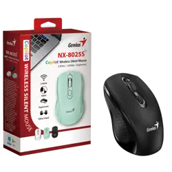Genius NX-8025S, bežični miš, silent, BT, crni