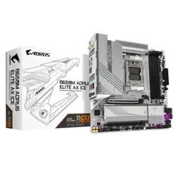 Gigabyte B650M Aorus Elite Ax Ice, DDR5, SATA3, USB3.2GEN2X2, DP, 2.5GBE, WIFI 6E, AM5 MATX