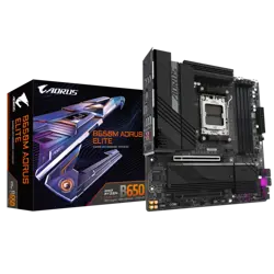 GIGABYTE B650M AORUS ELITE, DDR5, SATA3, USB3.2Gen2x2, DP, 2.5GbE, AM5 mATX