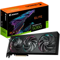 GIGABYTE Video Card NVIDIA AORUS GeForce RTX 5060 ELITE 8G (8GB GDDR7/128bit, PCI-E 5.0, 1x 8Pin Power connector, Recommended PSU 500W, 3xDP, 1x HDMI, Retail)