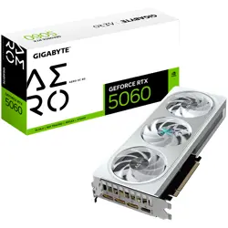 GIGABYTE Video Card NVIDIA GeForce RTX 5060 AERO OC 8G (8GB GDDR7/128bit, PCI-E 5.0, 1x 8Pin Power connector, Recommended PSU 450W, 3xDP, 1x HDMI, Retail)